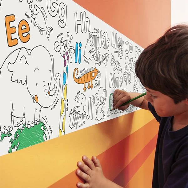 Letër ngjitëse për vizatim Carioca ABC, me 8 lapsa me ngjyra