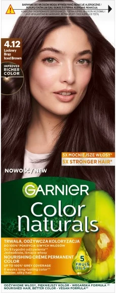 Ngjyrë për flokë Garnier Color Naturals 4.12 Icy Brown për femra