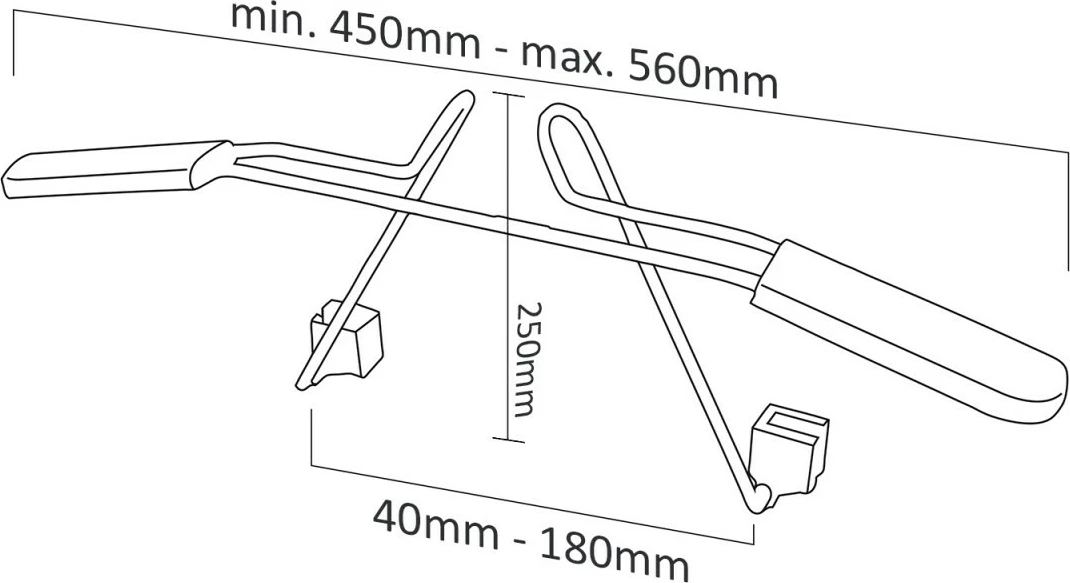 Varëse rrobash për makinë Maclean MC-870, e zezë/argjendtë