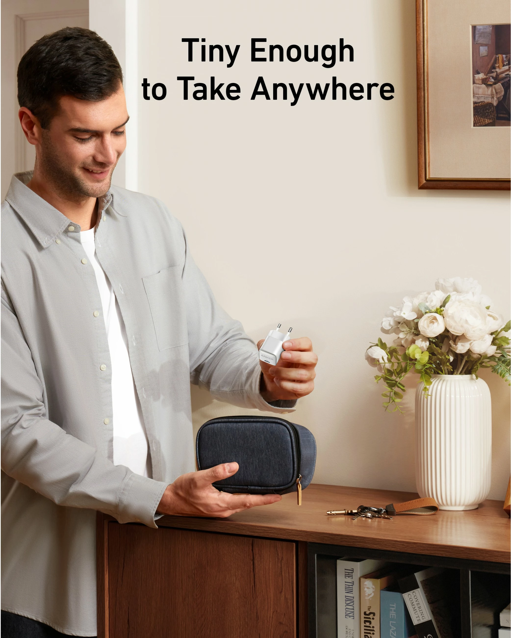 Karikues Anker 511 Nano Pro, USB, 20 W, Bardhë