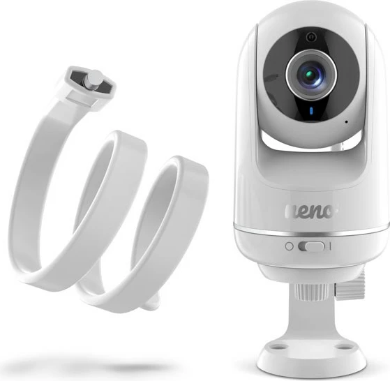 Monitor për foshnje neno NENO VISTA me kamerë rrotulluese, ekran 5", i bardhë