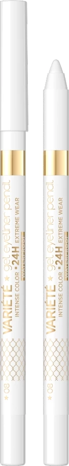 Eyeliner gel waterproof Eveline Cosmetics Variety 08 White, 1 copë