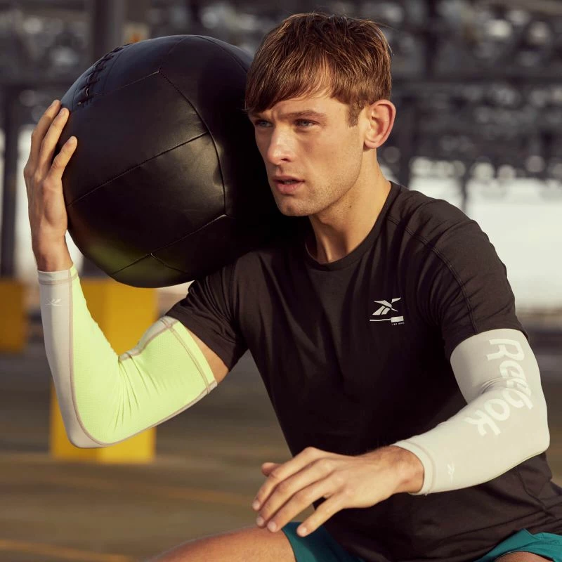 Mëngë kompresimi për stërvitje Reebok Activchill, të verdha dhe gri