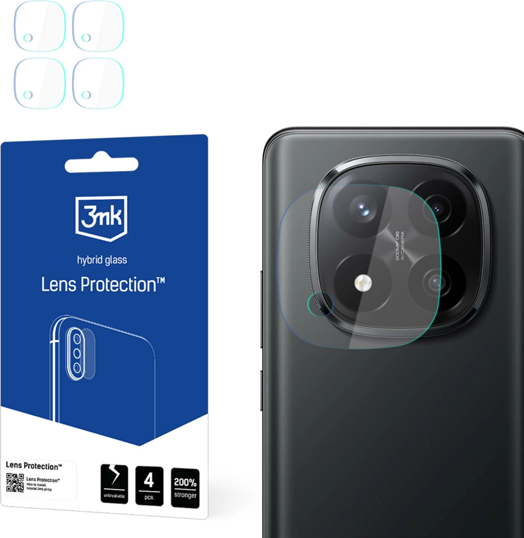 Xham hibrid për kamera 3mk Protection për Xiaomi Redmi Note 14 Pro+