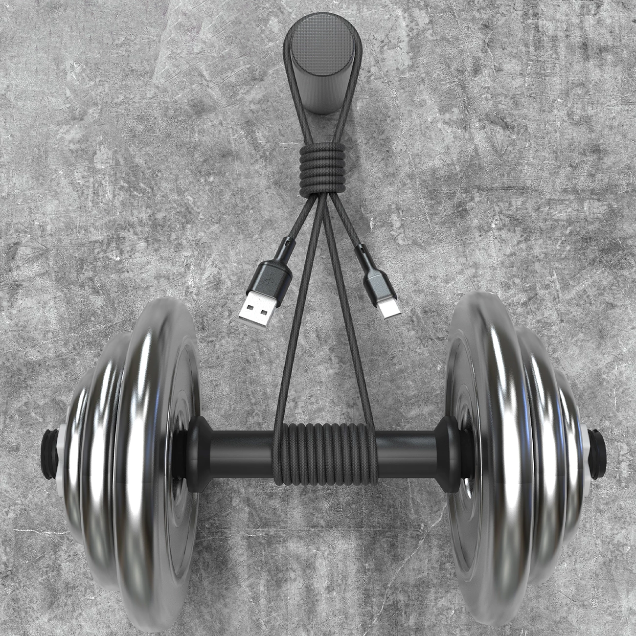 Kabllo Dudao L9T USB-A në USB-C, 1m, 5A, e zezë