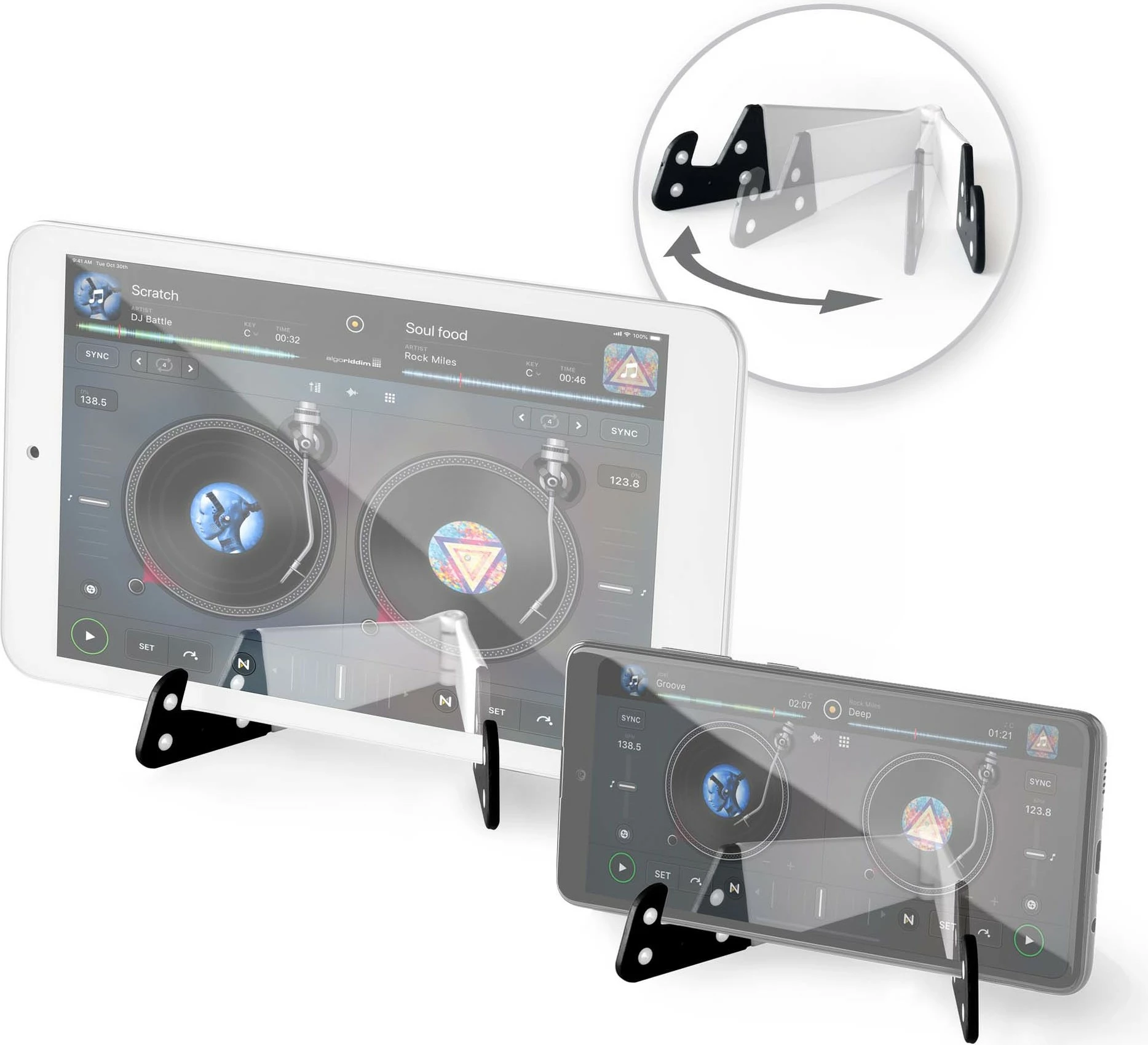 Kontroller DJ Hercules DJControl Mix, USB, Bluetooth, bardhë/zezë/verdhe