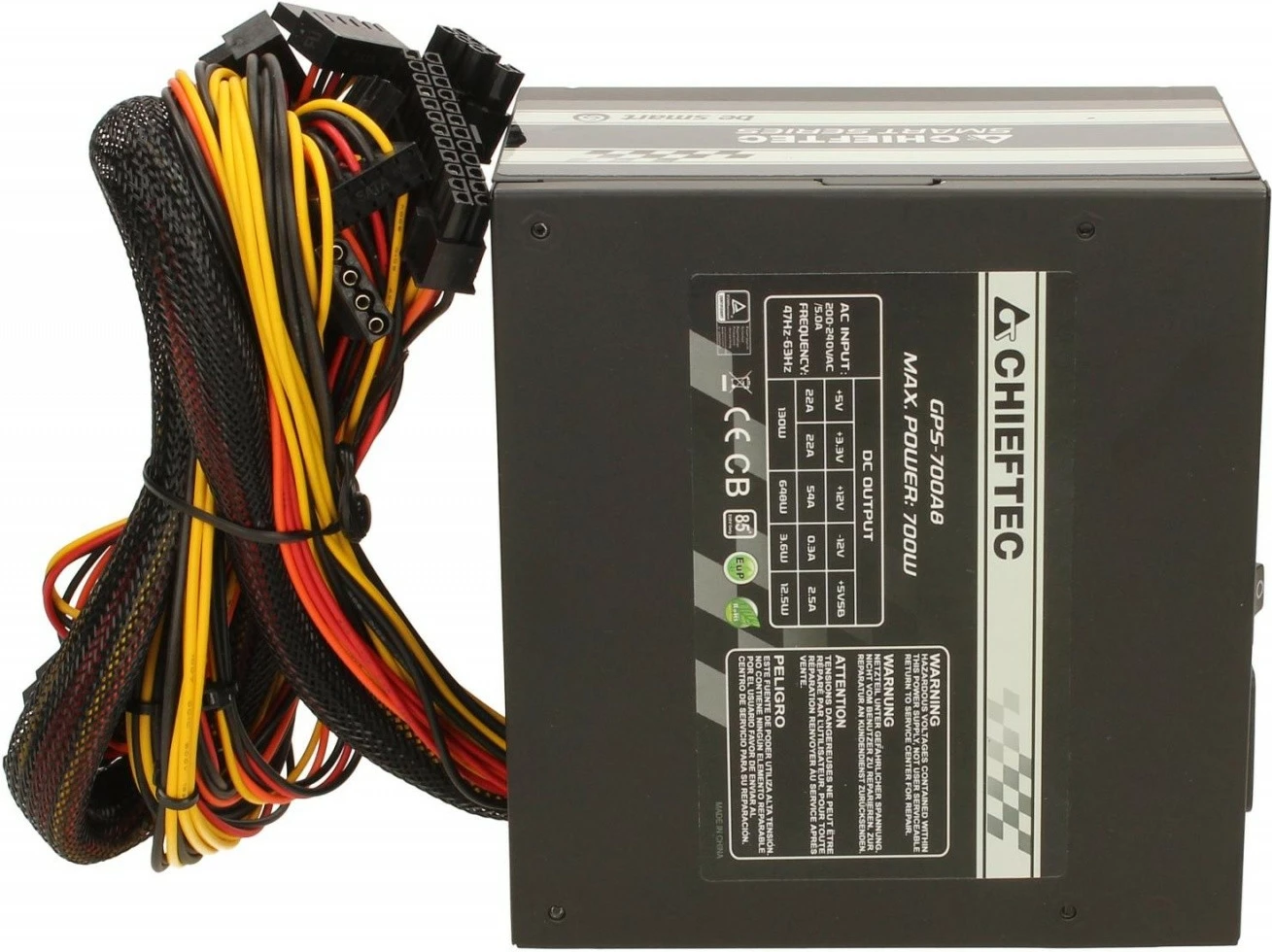 Kasë Chieftec GPS-700A8, 700W, ATX, 12cm, e zezë