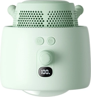 Ventilator portativ Jisulife Life2S me këmbë fleksibile, 5000mAh, filter ajri, USB-C, Jeshil