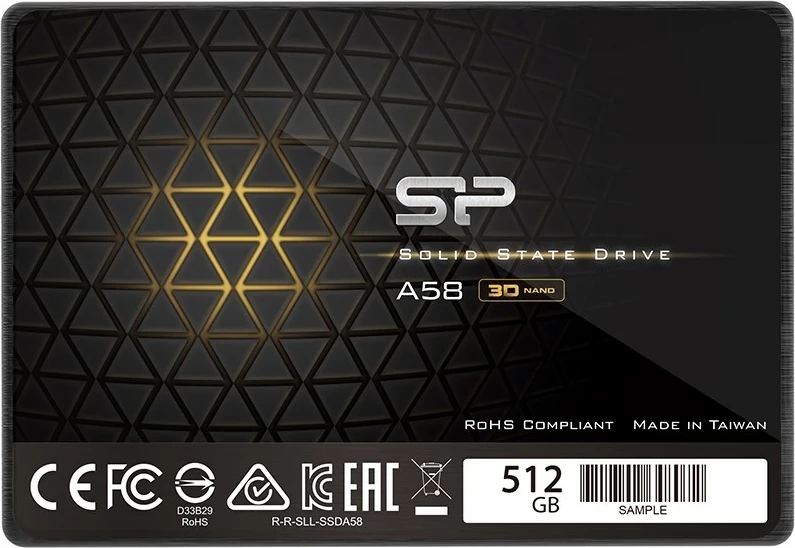 SSD Silicon Power Ace A58, 2.5", 512 GB, SLC, Zi