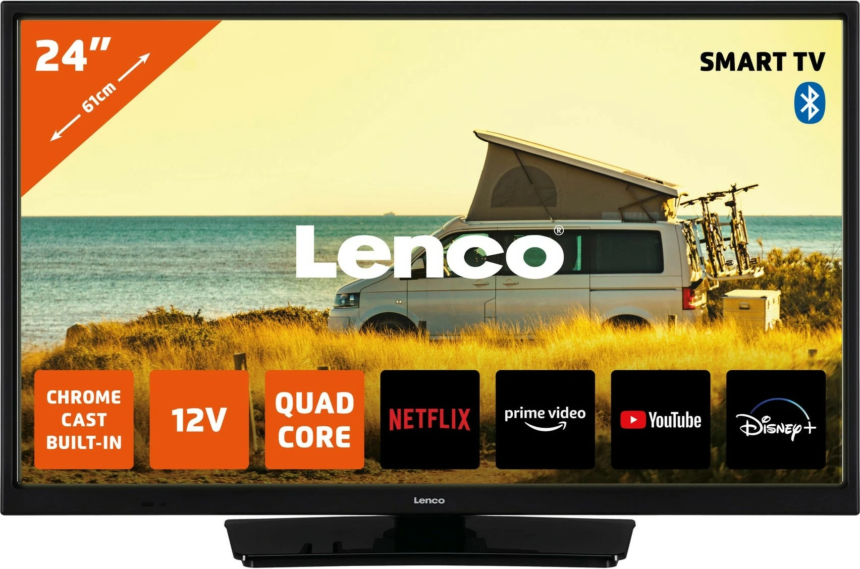 Smart TV Lenco LED-2463, 24 inch, HD, Chromecast, Bluetooth, i zi