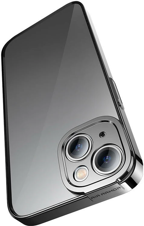 Mbështjellës Baseus Glitter me xham të temperuar për iPhone 14 Plus, i zi, set