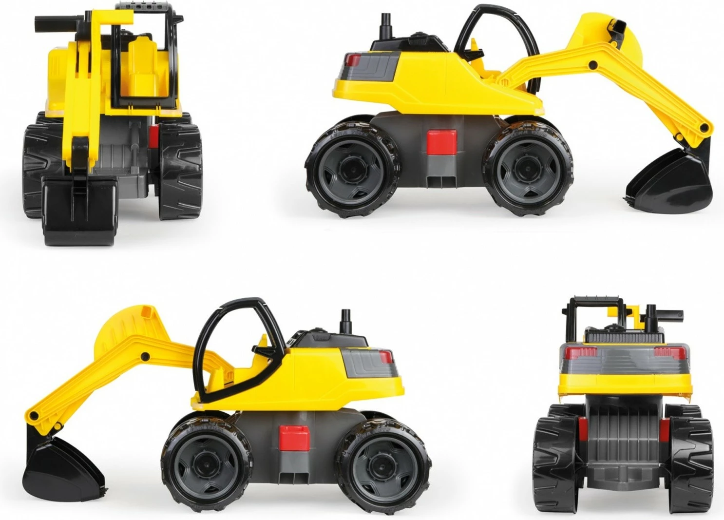 Ekskavator lodër Lena 63 cm, plastikë, verdhë/zezë/gri, në kuti