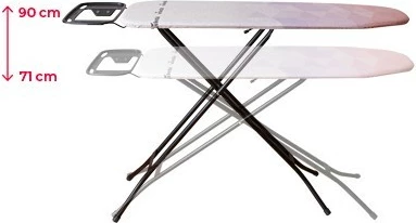 Dërrasë hekurosjeje Vileda Diamond S, 114x33 cm, me mbajtëse hekuri, e zezë/rozë/vjollcë/bardhë