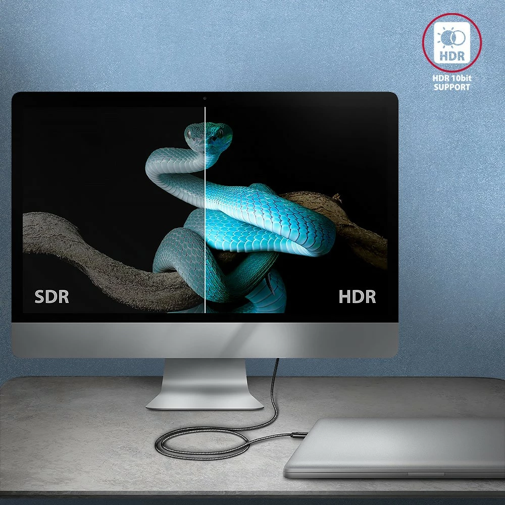 Kabllo USB-C në USB-C AXAGON BUCM4X-CM10AB, 1m, USB4 Gen 3x2, 240W, 8K, E zezë