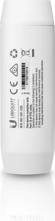 Adapter PoE Ubiquiti INS-3AF-USB, 5 V, Bardhë