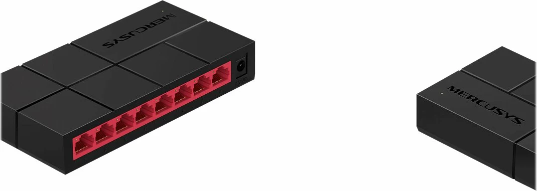 Switch Mercusys MS108G, 8 porta, Gigabit, Desktop, zi-kuqe