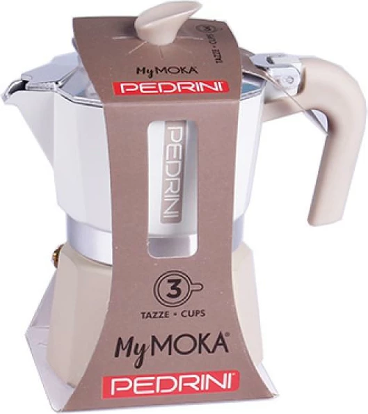 kafetiere moka, Pedrini, MyMoka 02CF168 Color 2025, 3 filxhanë, alumin i lyer, shumëngjyrëshe