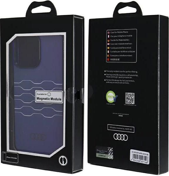 Mbështjellës Audi IML MagSafe për iPhone 14 Pro Max, Blu
