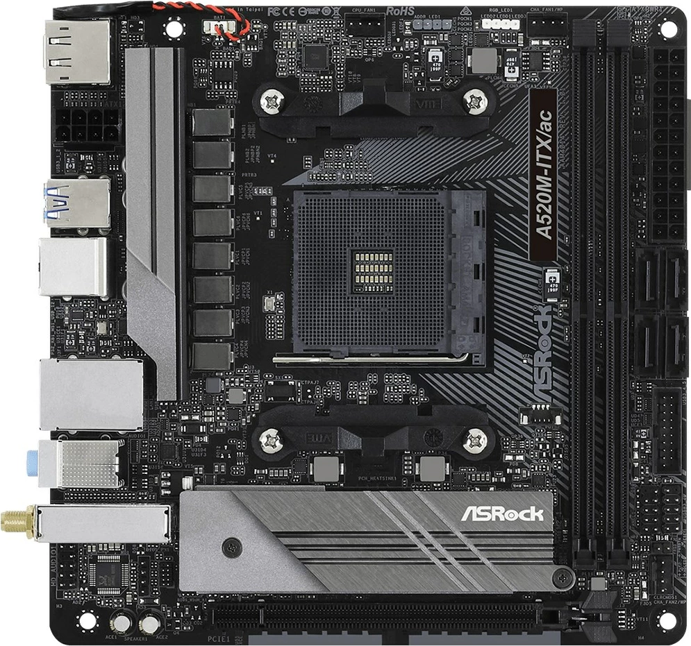 Pllakë amë Asrock A520M-ITX/ac, Socket AM4, micro ATX