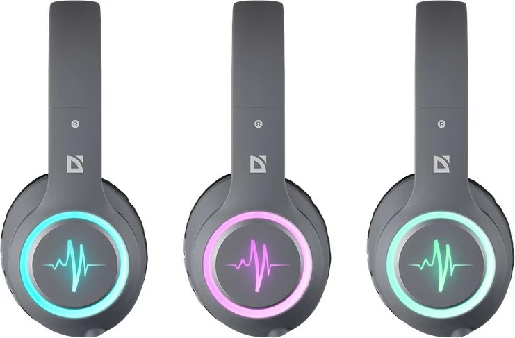 Kufje wireless Defender Freemotion B571 LED me mikrofon, Zezë