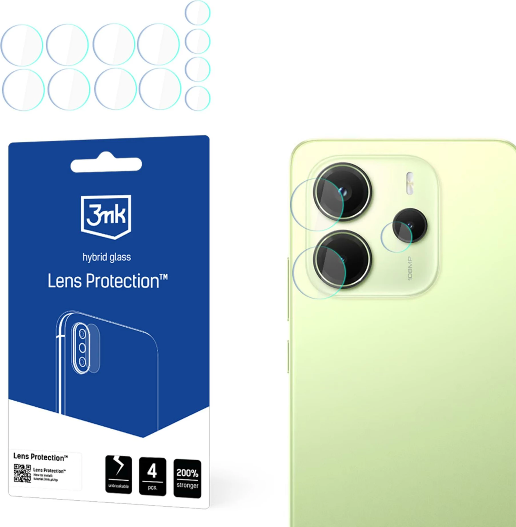 Mbrojtës xhami për kamerë 3mk Protection për Xiaomi Redmi Note 14 4G