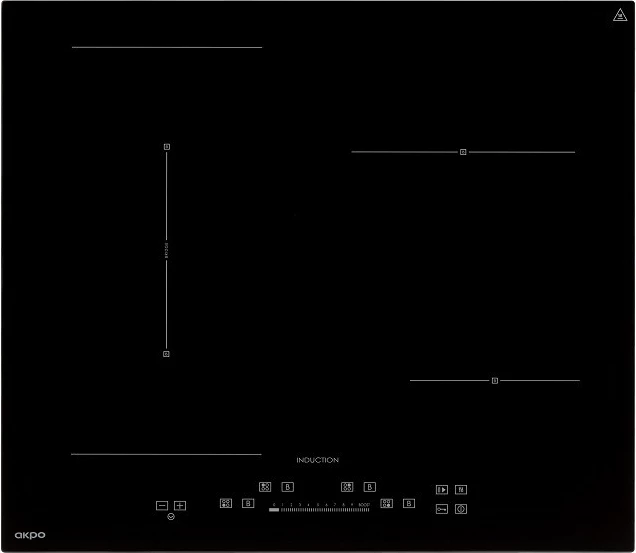 Pllakë induksioni AKPO PIA 30 6800, 2 zona, e zezë, e integruar