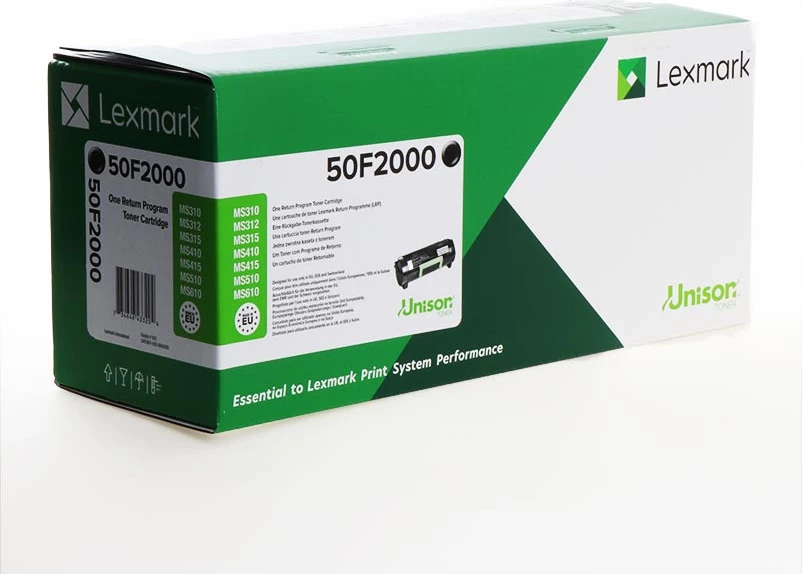 Toner Lexmark 502 / 50F2000 1500 faqe standard, e zezë