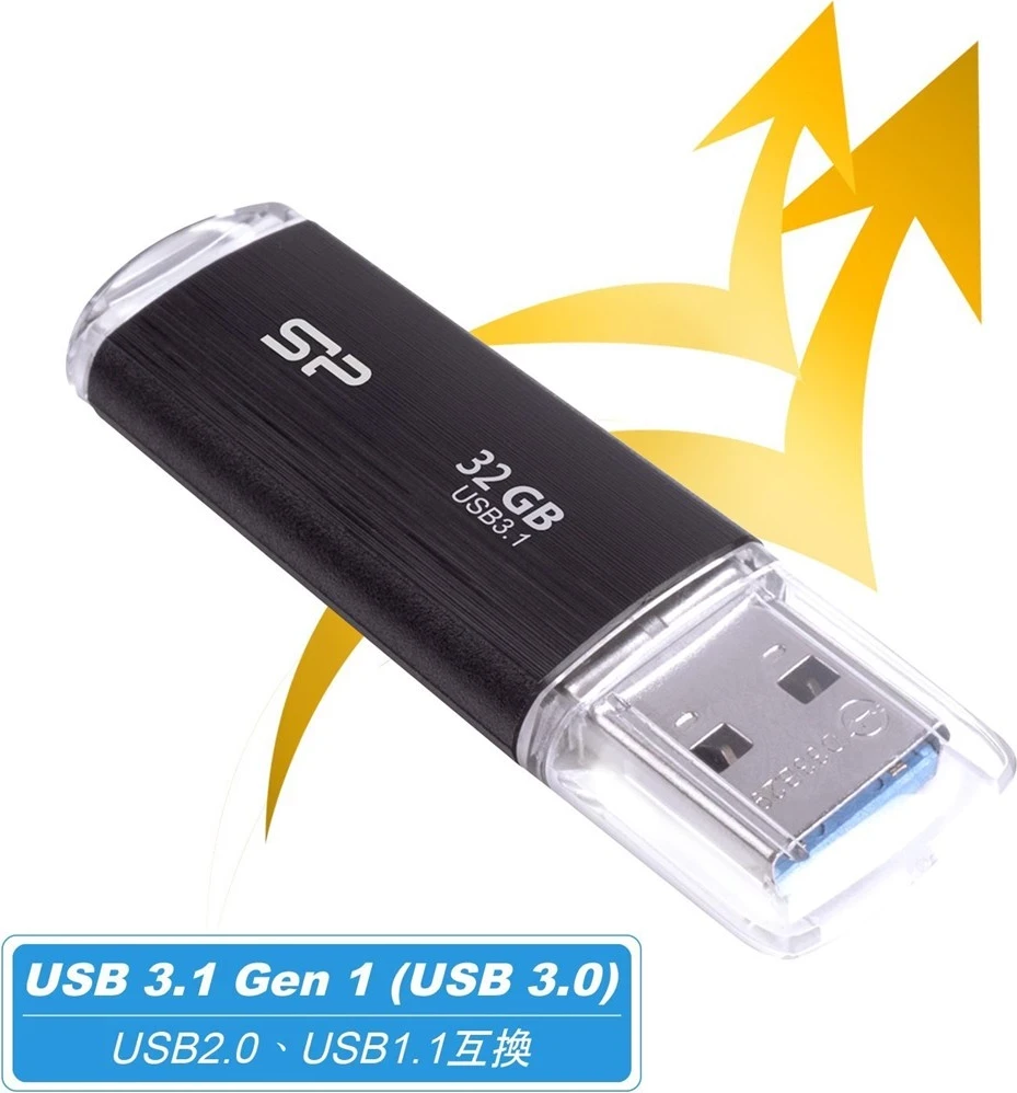 USB, Silicon Power Blaze B02,Flash Drive,32GB,Type-A 3,2 i zi