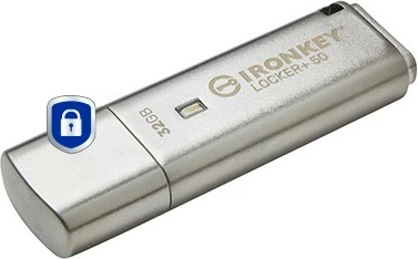 USB stick Kingston IronKey Locker+ 50 32GB, argjend