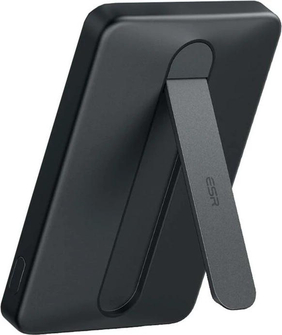 Powerbank ESR Qi2 MagSlim 5000 mAh me mbajtëse, e zezë