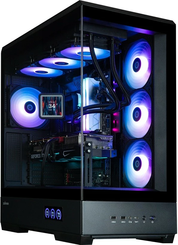 Kasë Zalman P50 DS, Midi Tower, ARGB, e zezë