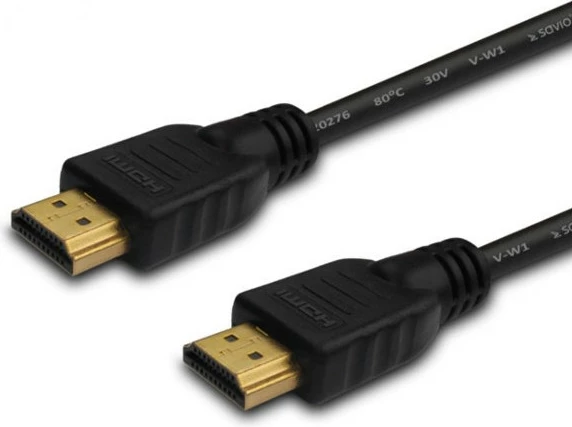 Kabëll HDMI, Savio CL-194, 1.5 m, v2.0 High Speed me Ethernet, 4K, lidhës gold-plated, i zi