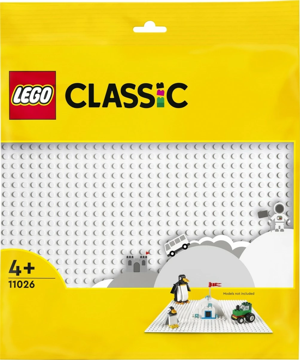 Pllakë ndërtimi LEGO Classic 11026, 32x32 pika, e bardhë