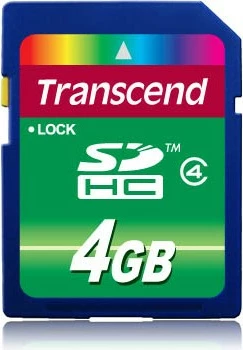 SD kartelë Transcend TS4GSDHC4 4GB e zezë