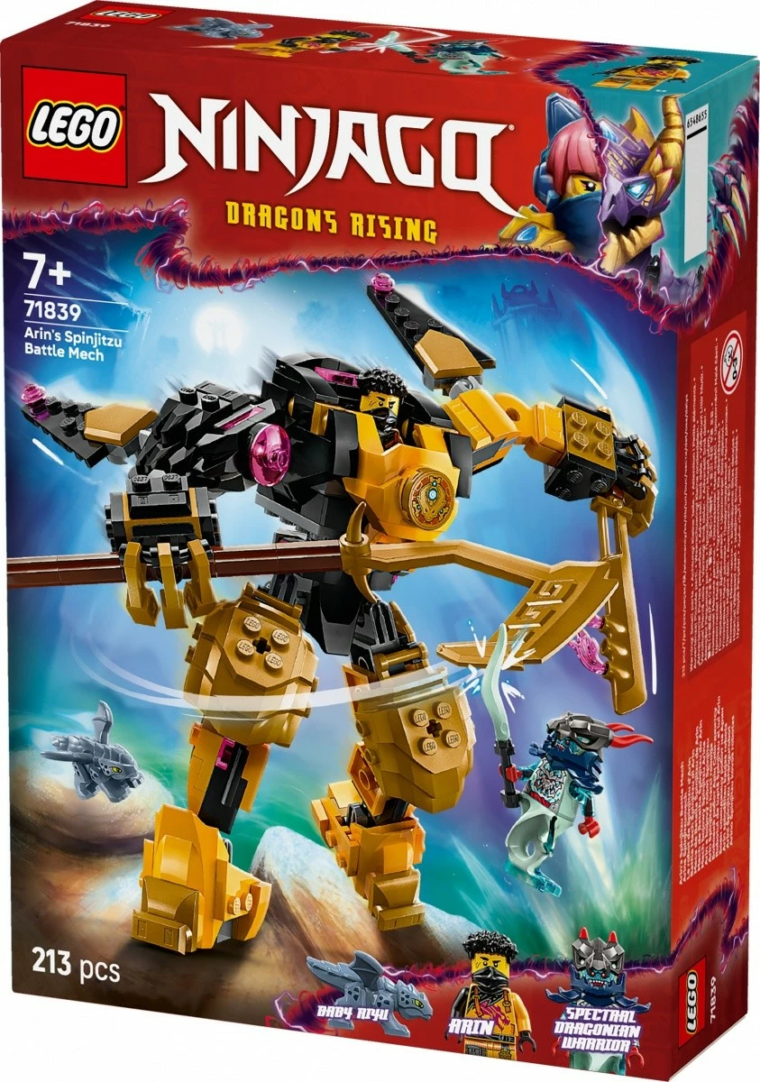 Set LEGO Ninjago Spinjitzu Battle Mech Arina 71839, 213 pjesë, për fëmijë, Plastikë