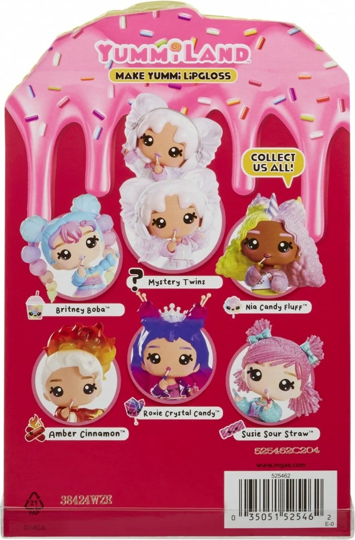 Set lodër dhe lip gloss Yummiland nga MGA, S2, Cotton Candy, me kukull të vogël aromatike