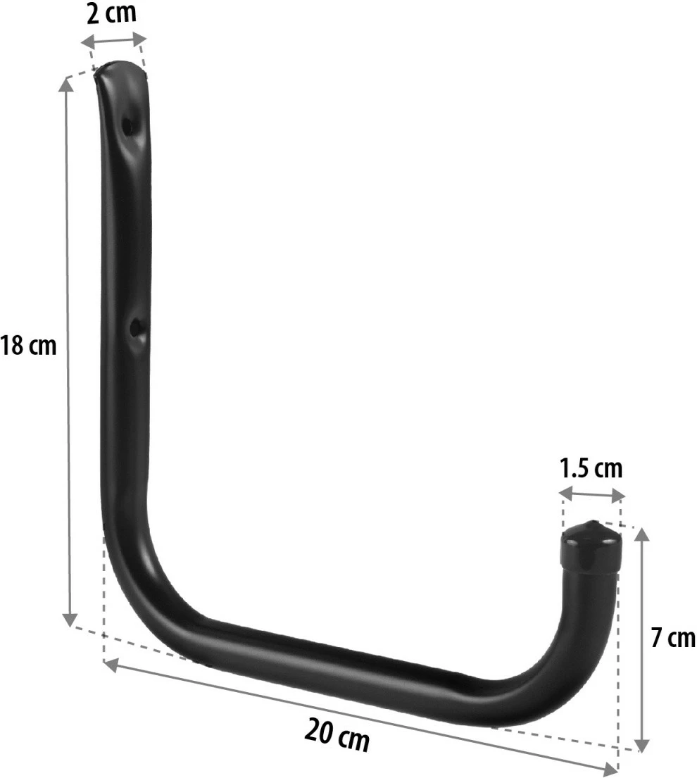 Set mbajtës muri prej çeliku Maclean MC-487, 2 copë, e zezë