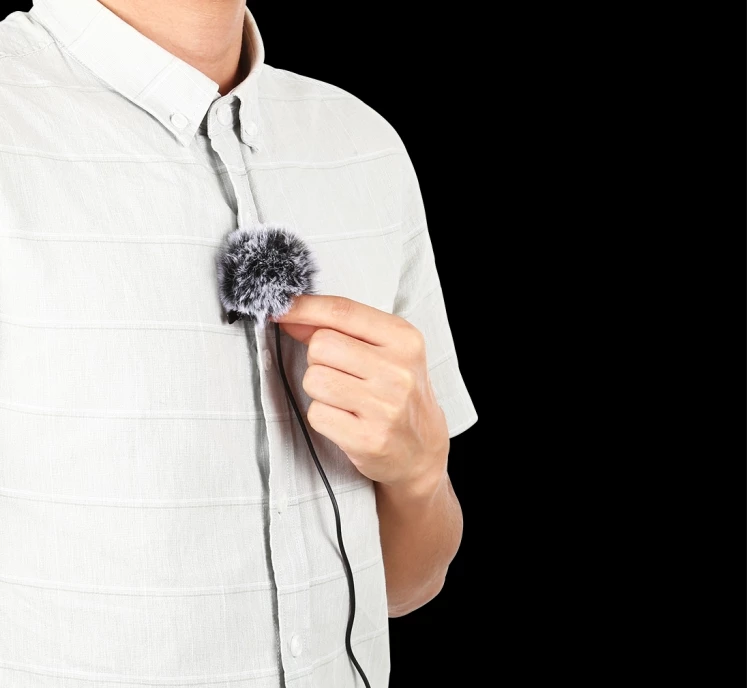 Mikrofon lavalier Puluz PU425 me klip, 1.5m, USB-C, i zi