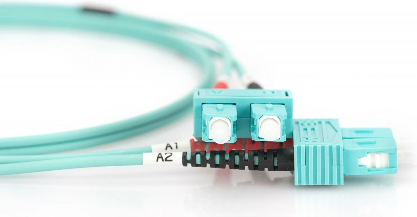 Kabllo optike Digitus DK-2522-03/3, SC-SC, Multi-mode, Duplex, 3m, Turquoise