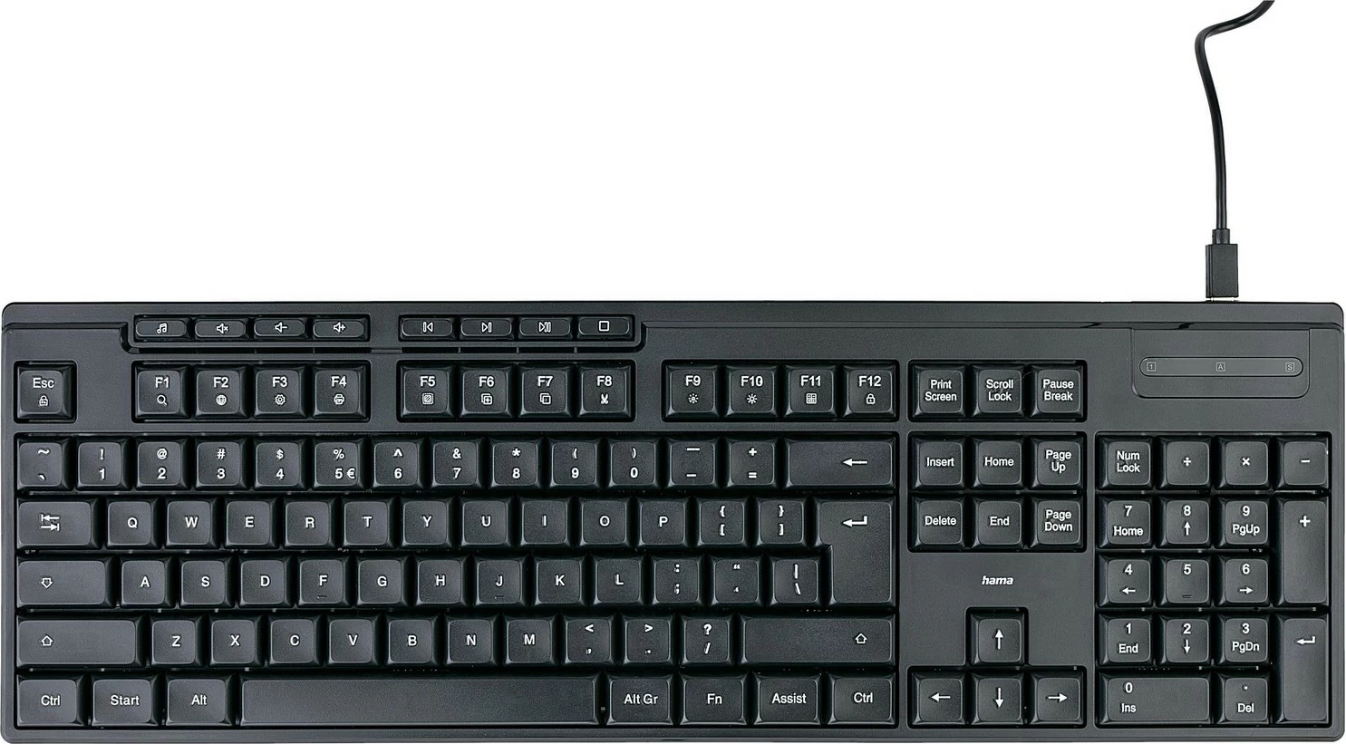 Tastierë Hama CK-200, me kabllo, e zezë