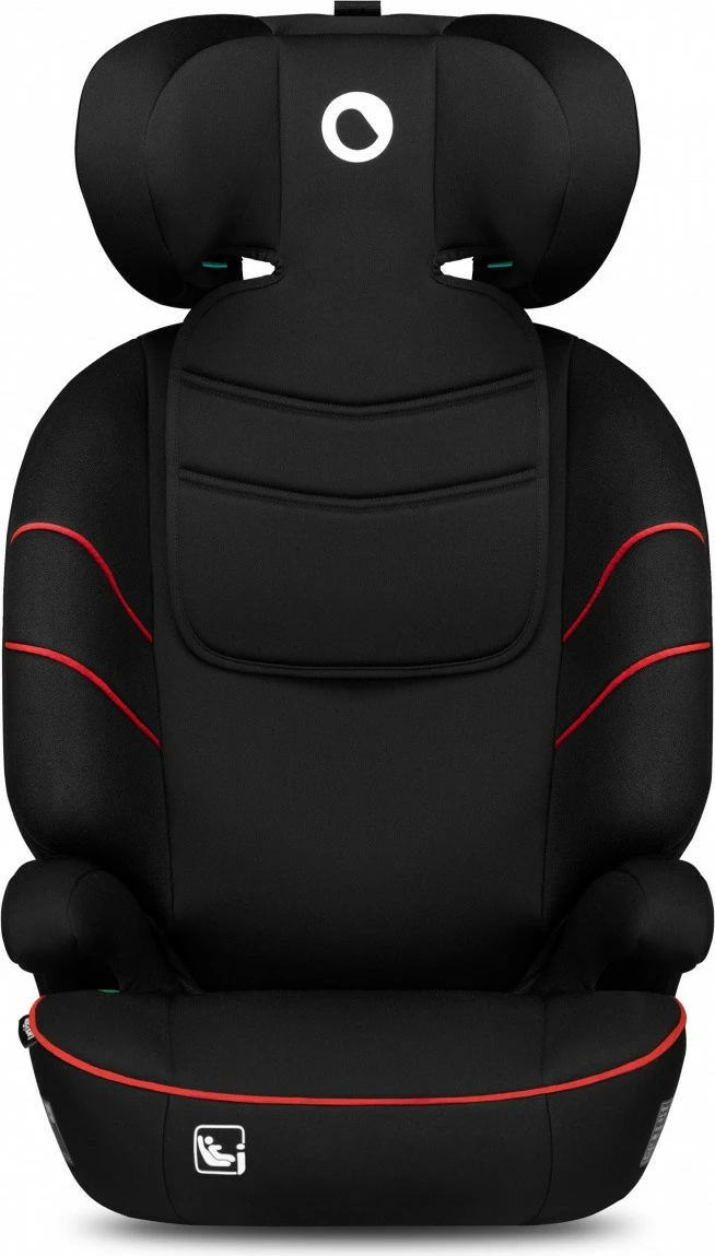 Ulëse për fëmijë për veturë Lionelo Hugo i-Size, 15-36 kg, e zezë e kuqe