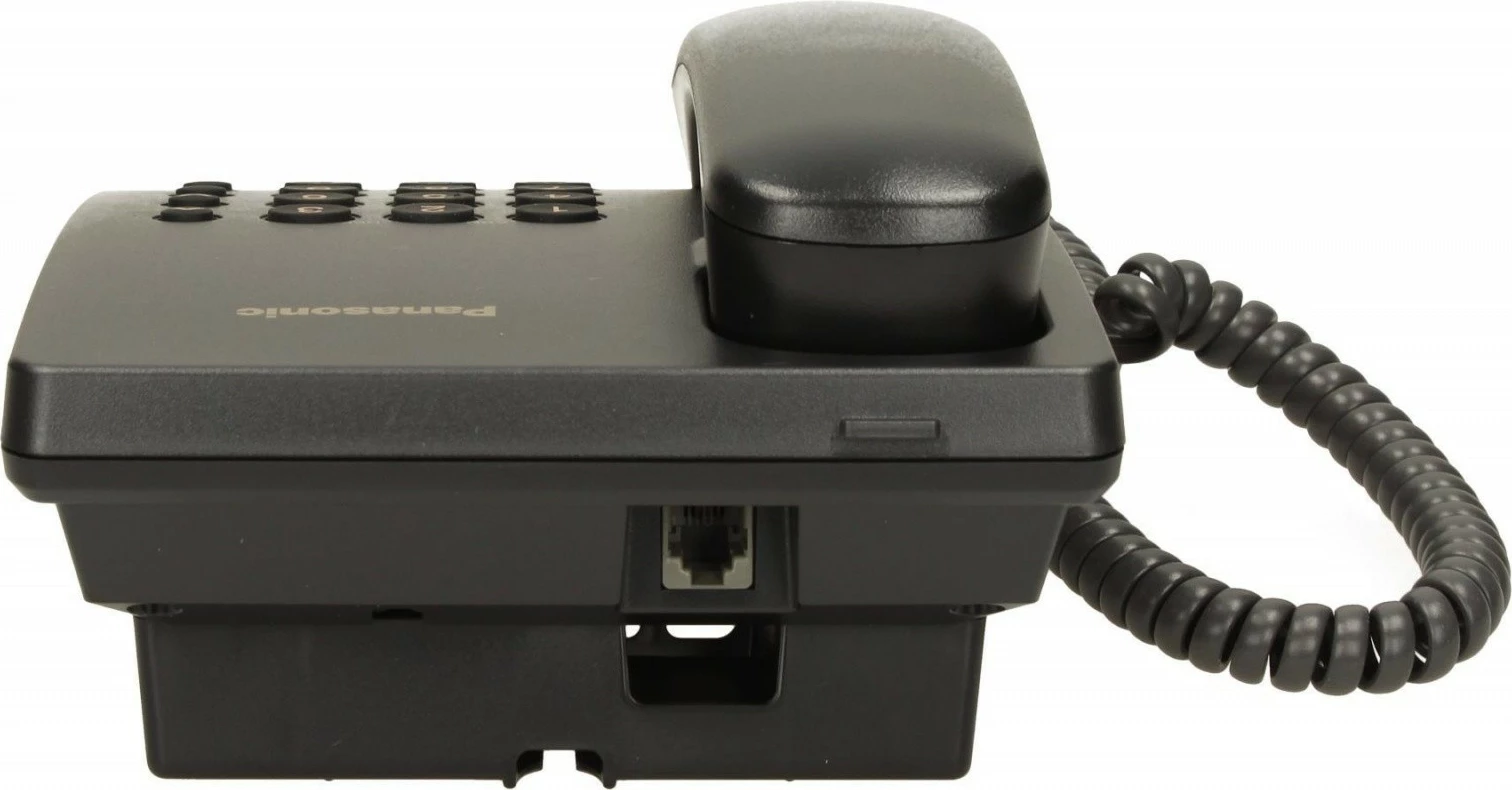 Telefon fiks Panasonic KX-TS500, me kabllo, i zi