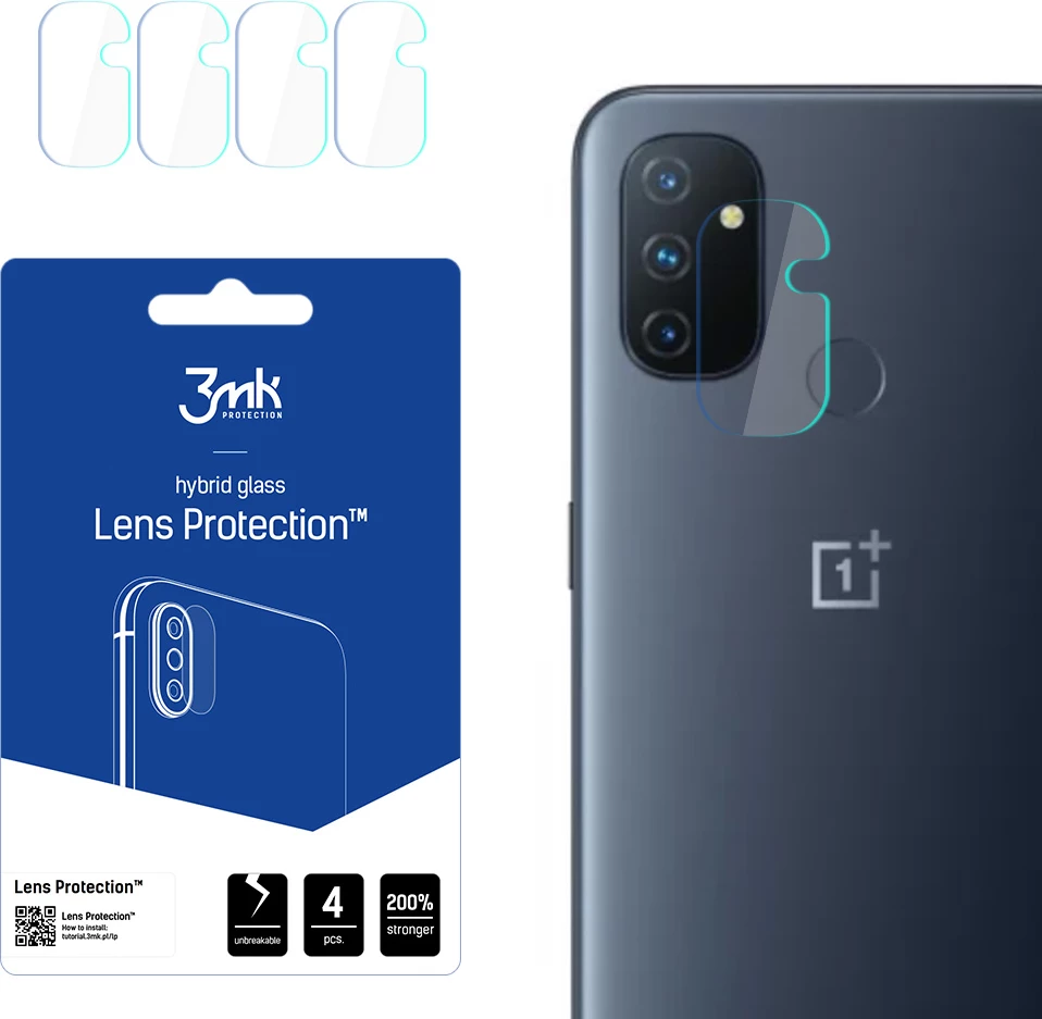 Mbështjellës xhami për kamerë 3mk Protection Lens Protection për OnePlus Nord N100, 4 copë