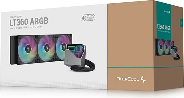 Ftohës DEEPCOOL LT360 për procesor, 12 cm, i zi