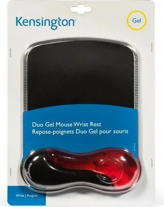 Mauspad Kensington Duo Gel, Mbështetës dore, E zezë/E kuqe