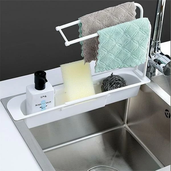 Organizues lavamani teleskopik NEXT 37-48x9xH29cm, Bardhë