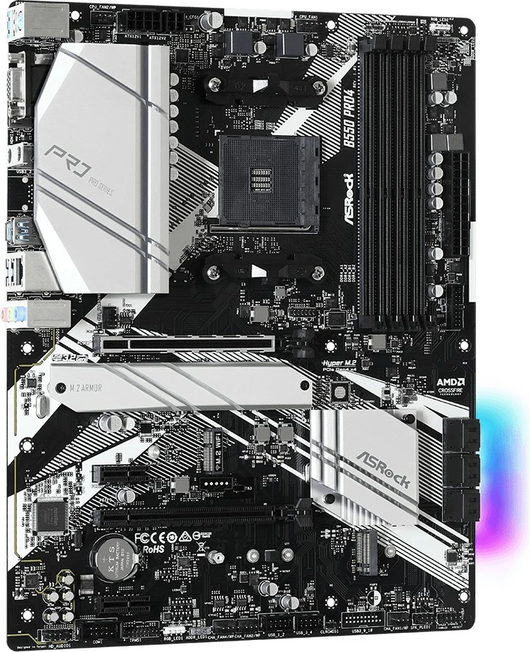 Pllakë amë ASRock B550 Pro4, AMD, Socket AM4, 128 GB