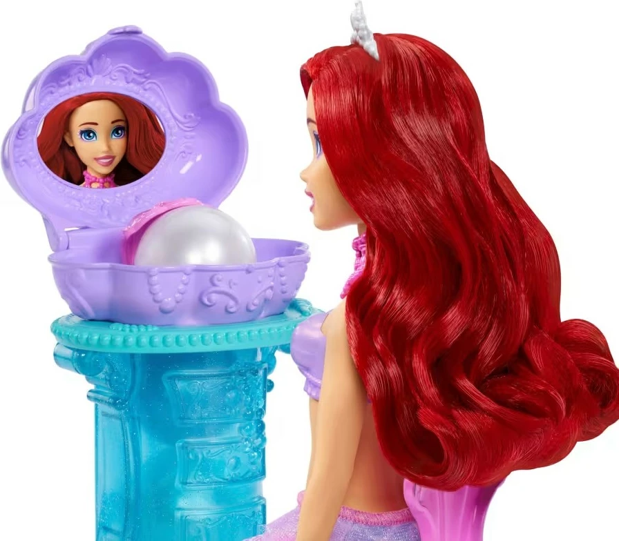 Kukull sirenë Mattel Disney Princess Arielka JBF86 me tavolinë tualeti dhe aksesorë, për vajza