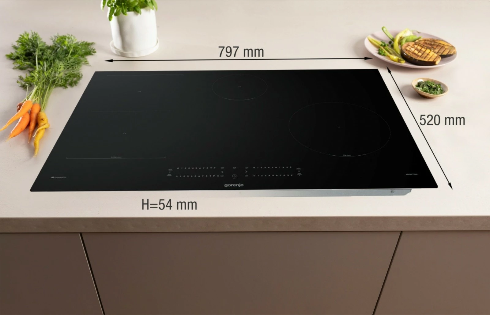 Pllakë gatimi me induksion Gorenje GI8432BSCWF, 4 zona, e zezë