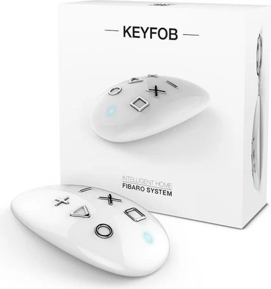 Telekomandë smart home, FIBARO, KeyFob FGKF-601, 6 butona, e bardhë